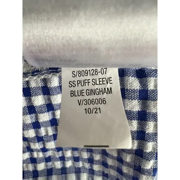 Old Navy Blue Gingham Midi Dress - Picture 6 of 12